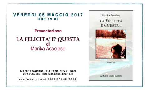 Bari, Marika Ascolese presenta 